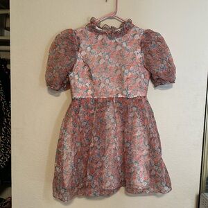 Floral Princess Puff Sleeve Dress